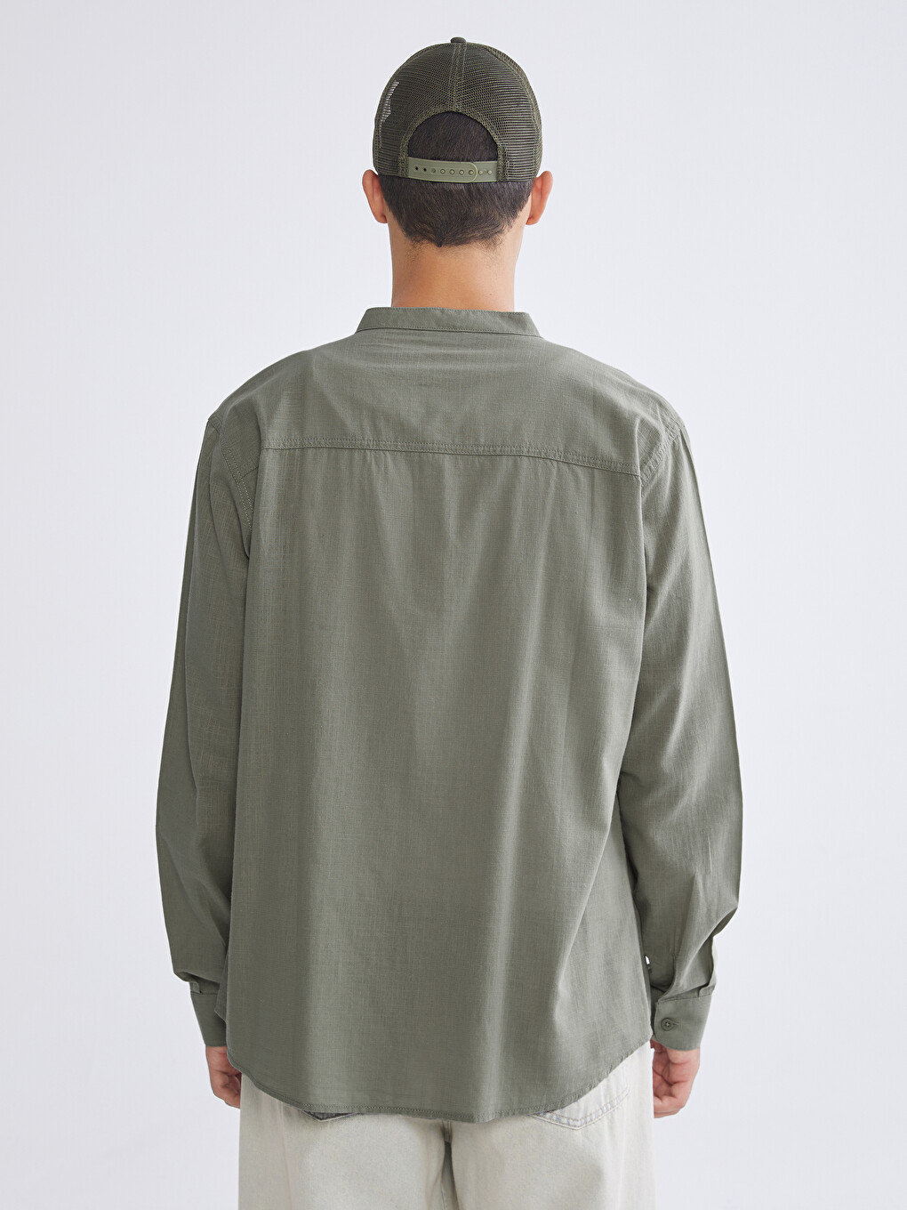 Regular Fit Poplin Men's Shirt-3