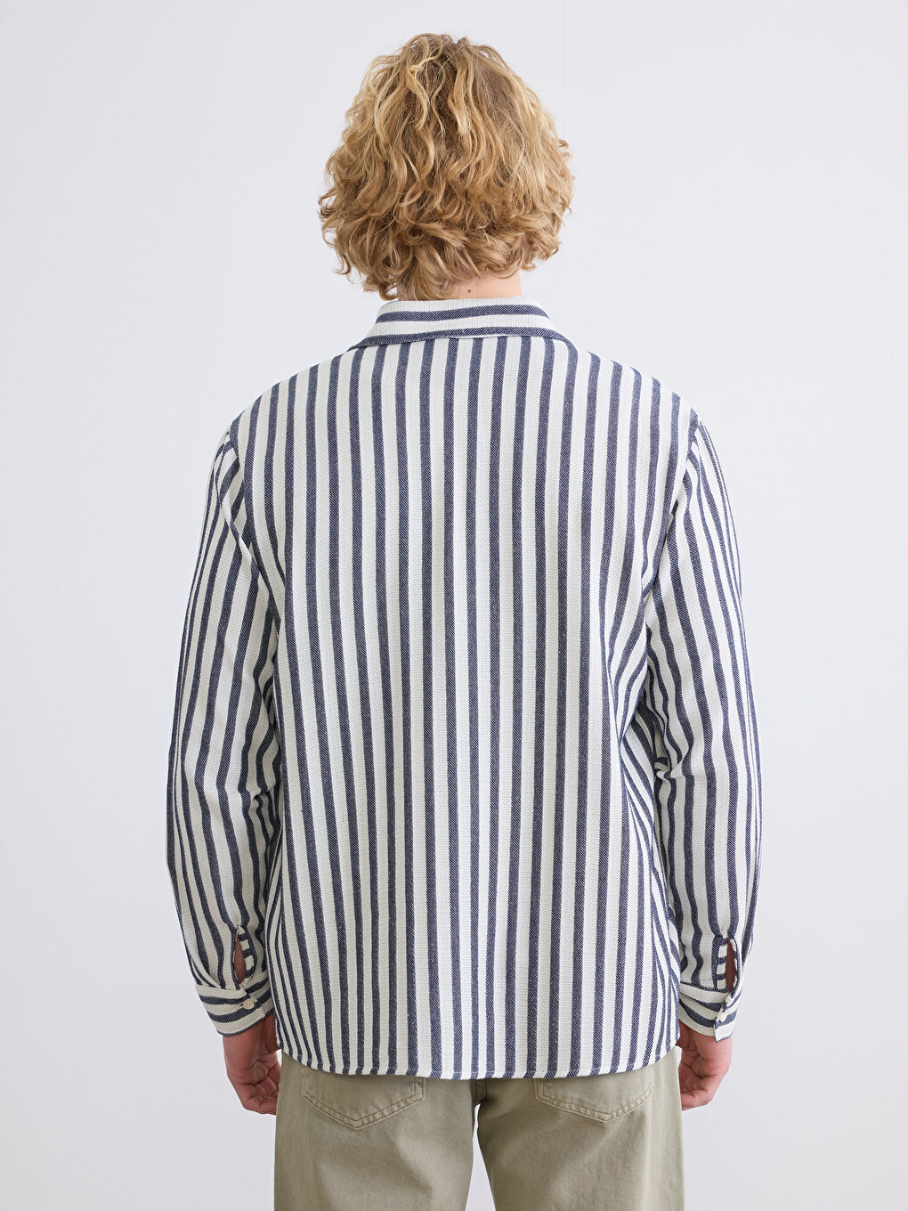 Regular Fit Striped Dobby Men's Shirt-3