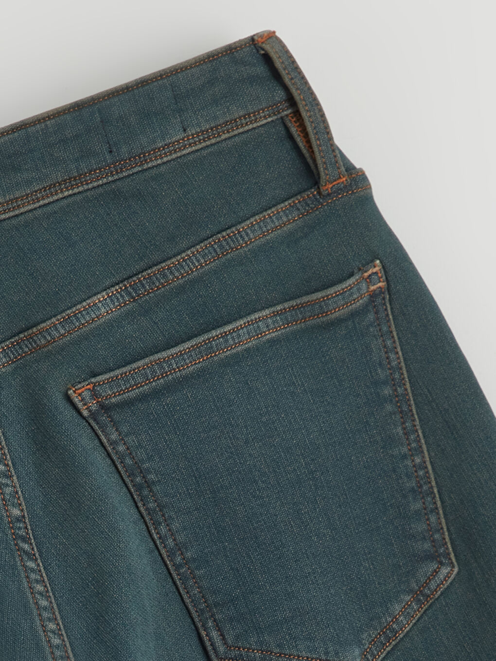 Мужчины Зелёный Джинсы-6