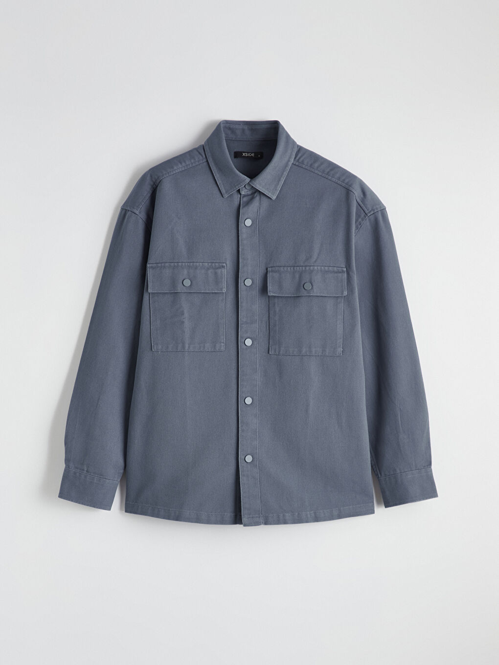 Мужчины Индиго Верхняя рубашка-4