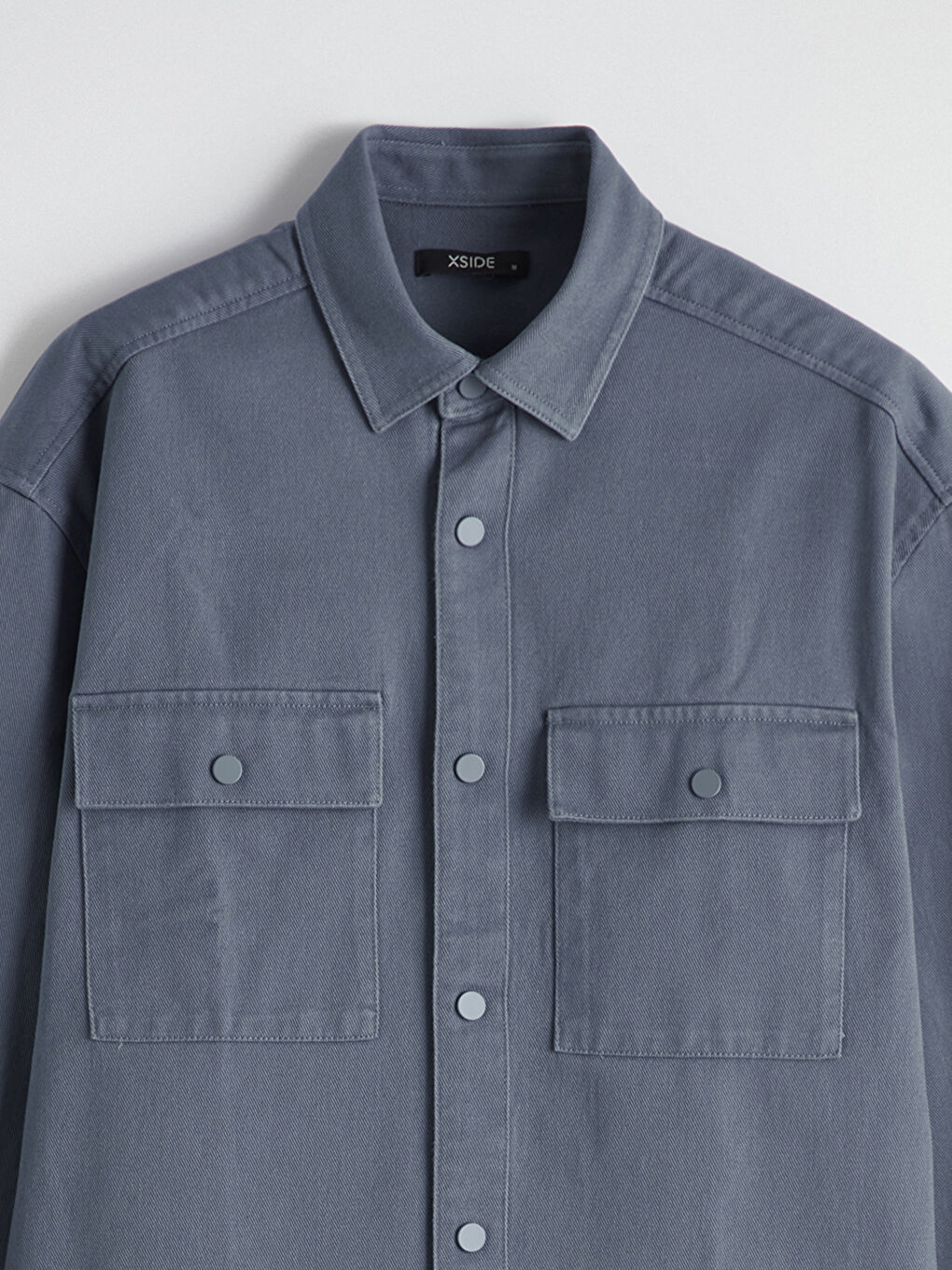 Мужчины Индиго Верхняя рубашка-5