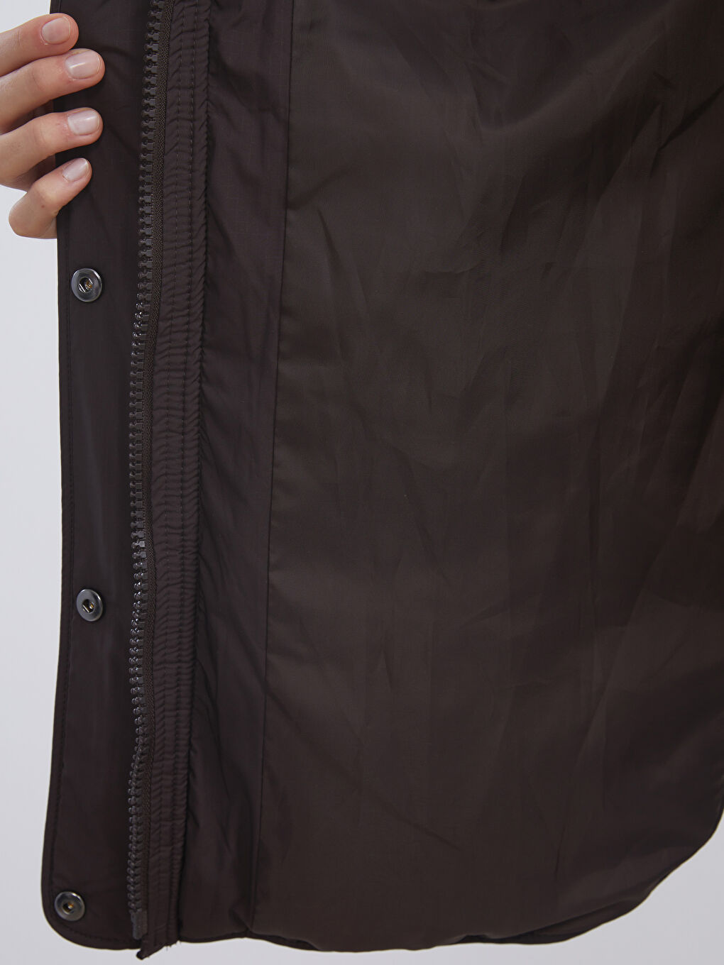 Woman BROWN Puffer Coat-3