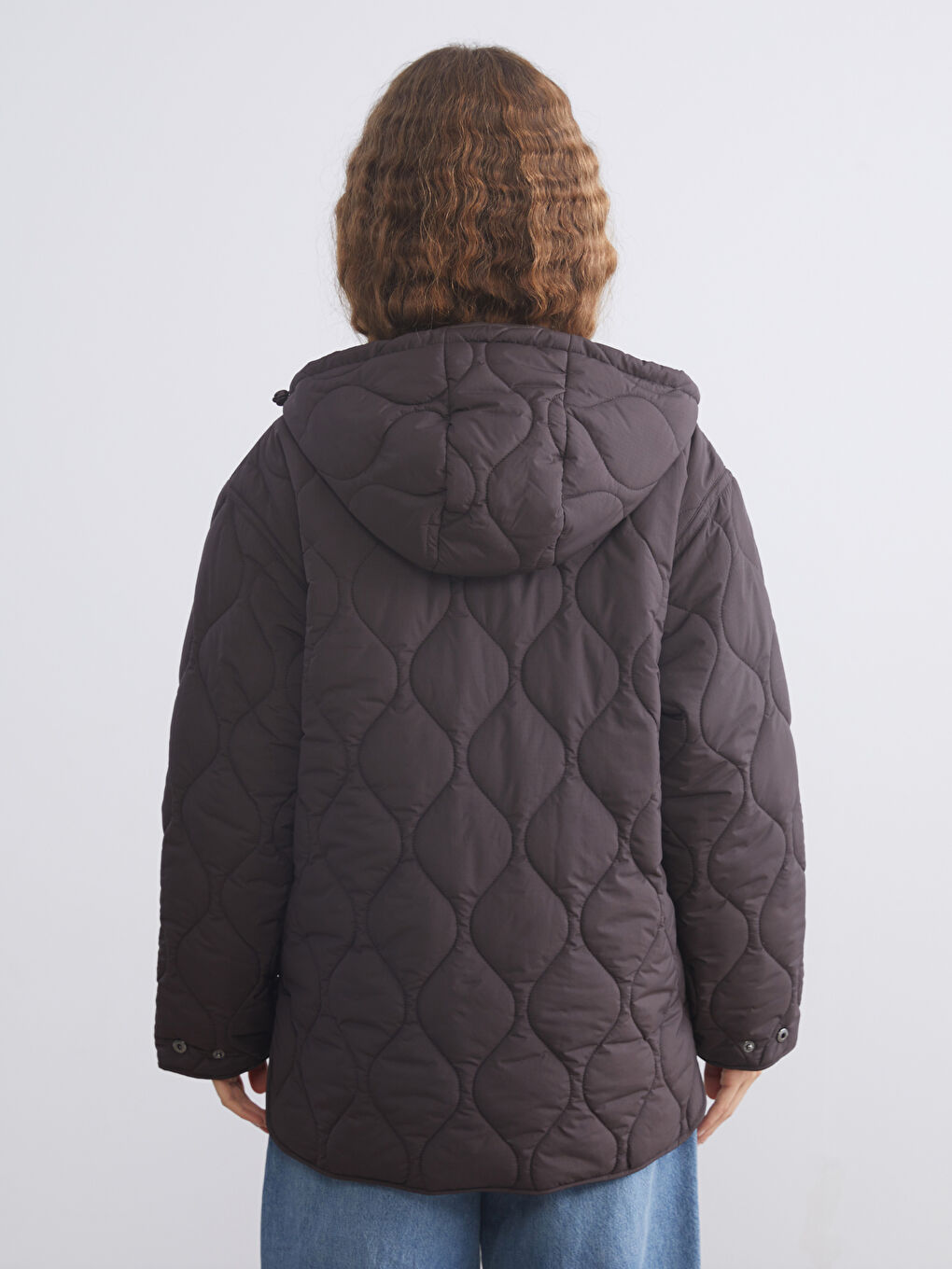 Woman BROWN Puffer Coat-4
