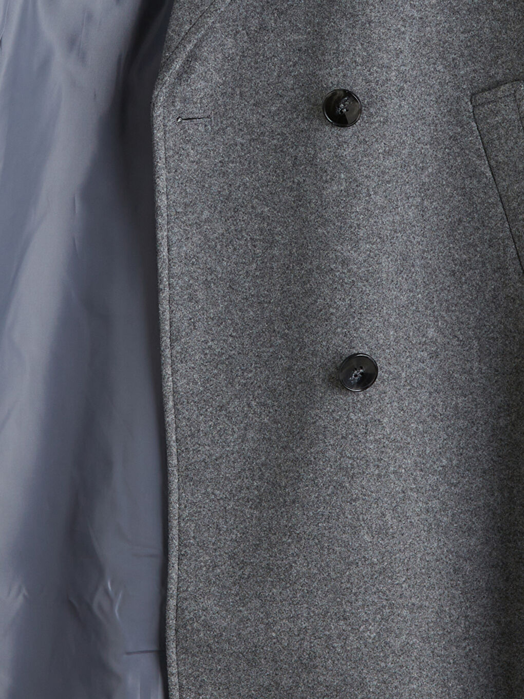 Woman GREY Wool Blended Overcoat-6