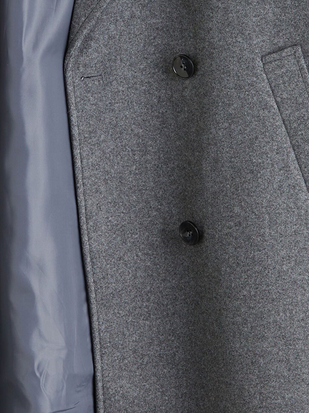 Gri Beli Kemerli Kruvaze Yaka Kadın Kaşe Kaban-6