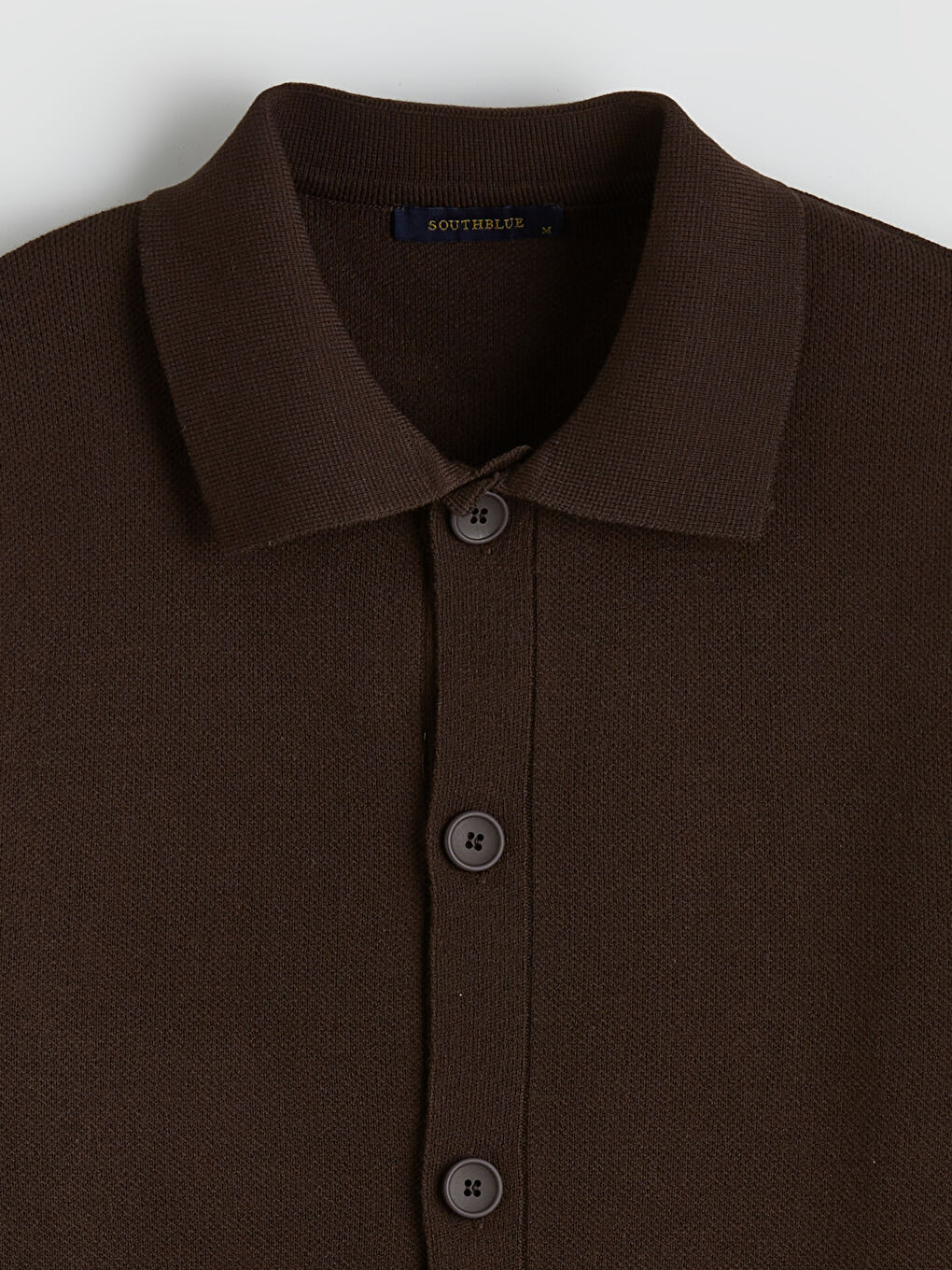 Kahverengi Standart Kalıp Erkek Triko Hırka-1