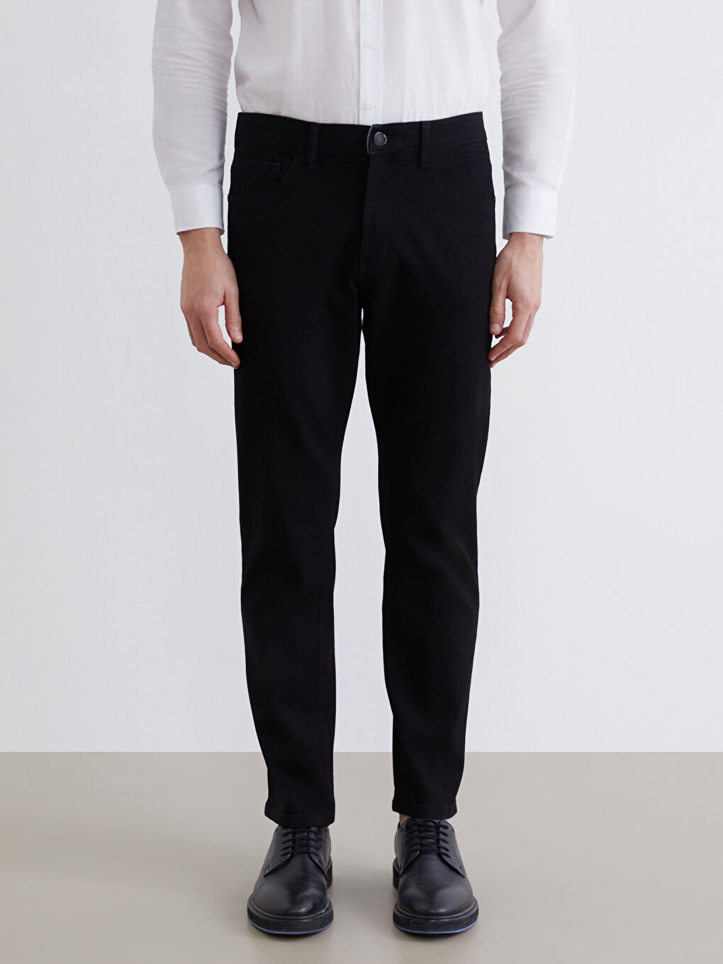 Мужчины Черный Джинсы-1