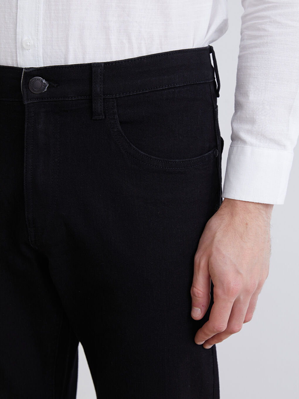 Мужчины Черный Джинсы-2