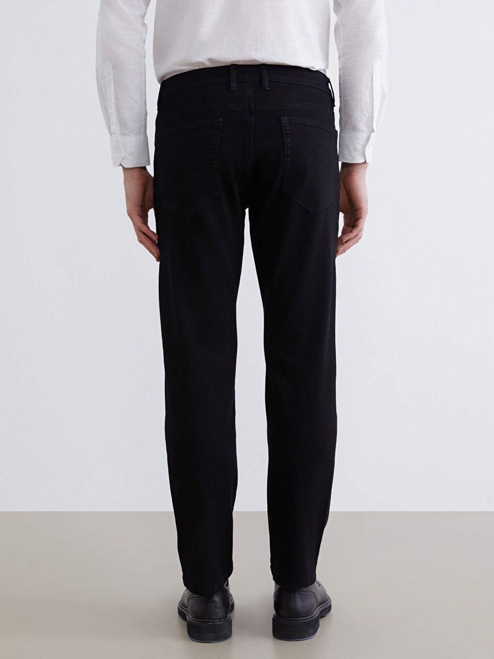 Мужчины Черный Джинсы-3