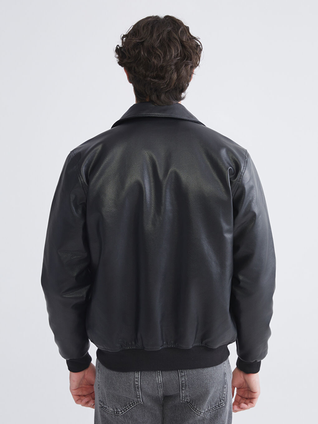 Men's Leather-Look Jacket in a Regular Fit-4
