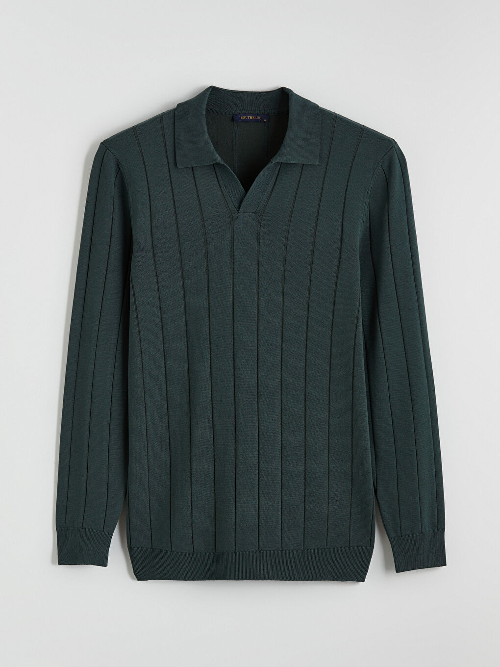 Yeşil Polo Yaka Erkek Triko Kazak