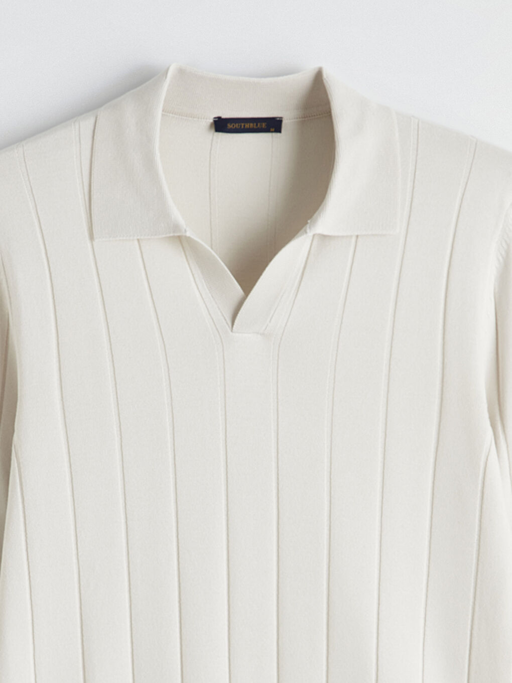 Bej Polo Yaka Erkek Triko Kazak-5