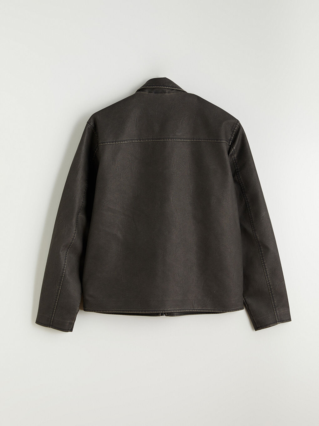 Мъжко яке от изкуствена кожа с класическа кройка-7