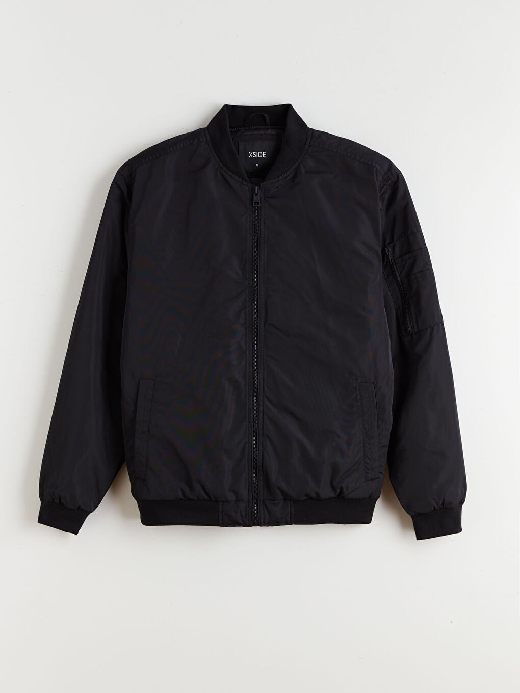 Siyah Standart Kalıp Kolej Yaka Erkek Mont-5