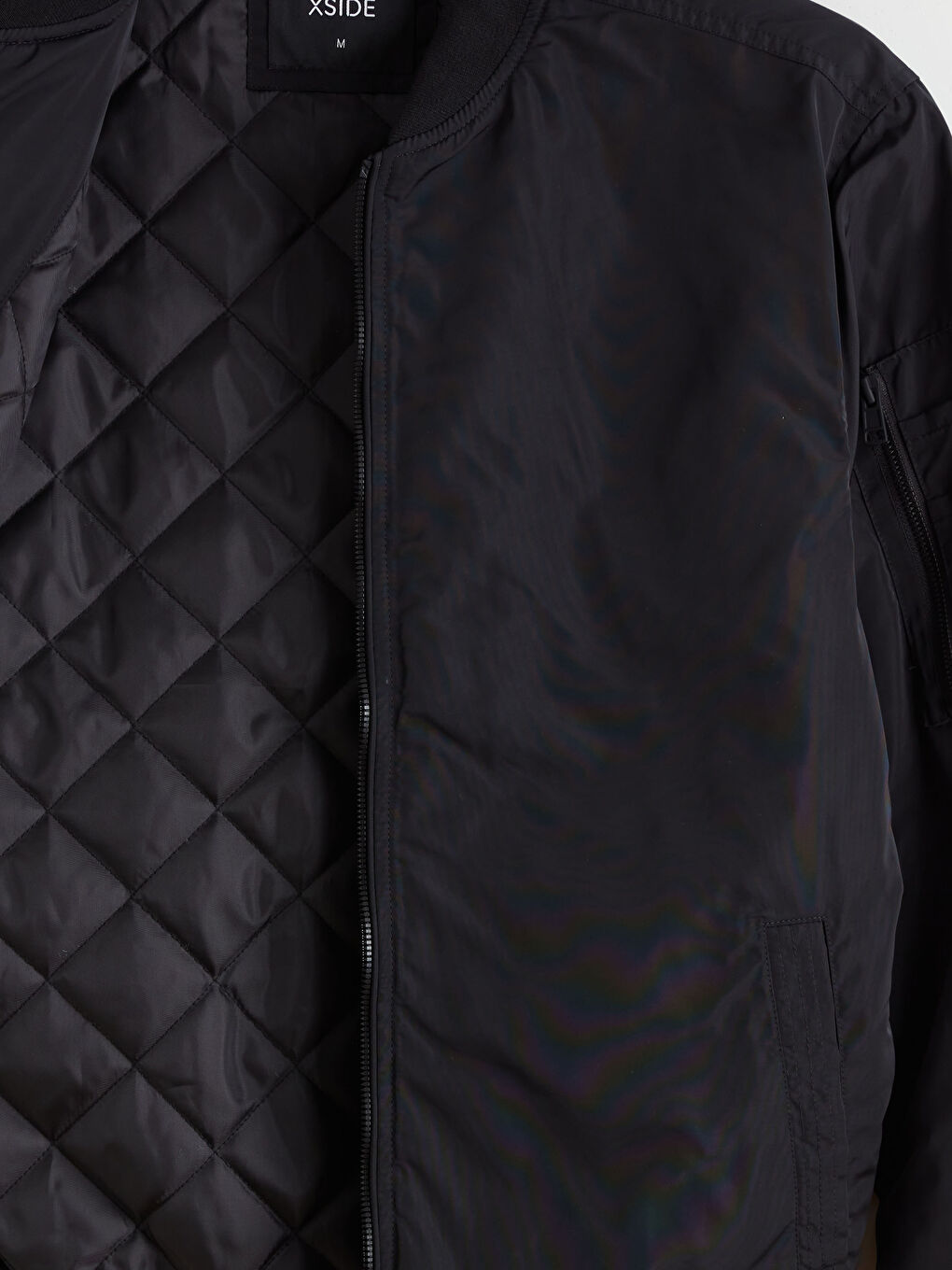 Siyah Standart Kalıp Kolej Yaka Erkek Mont-6