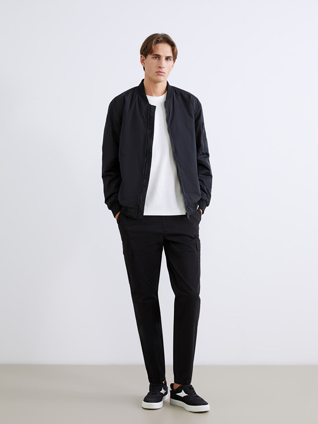 معطف أسود رجل-1