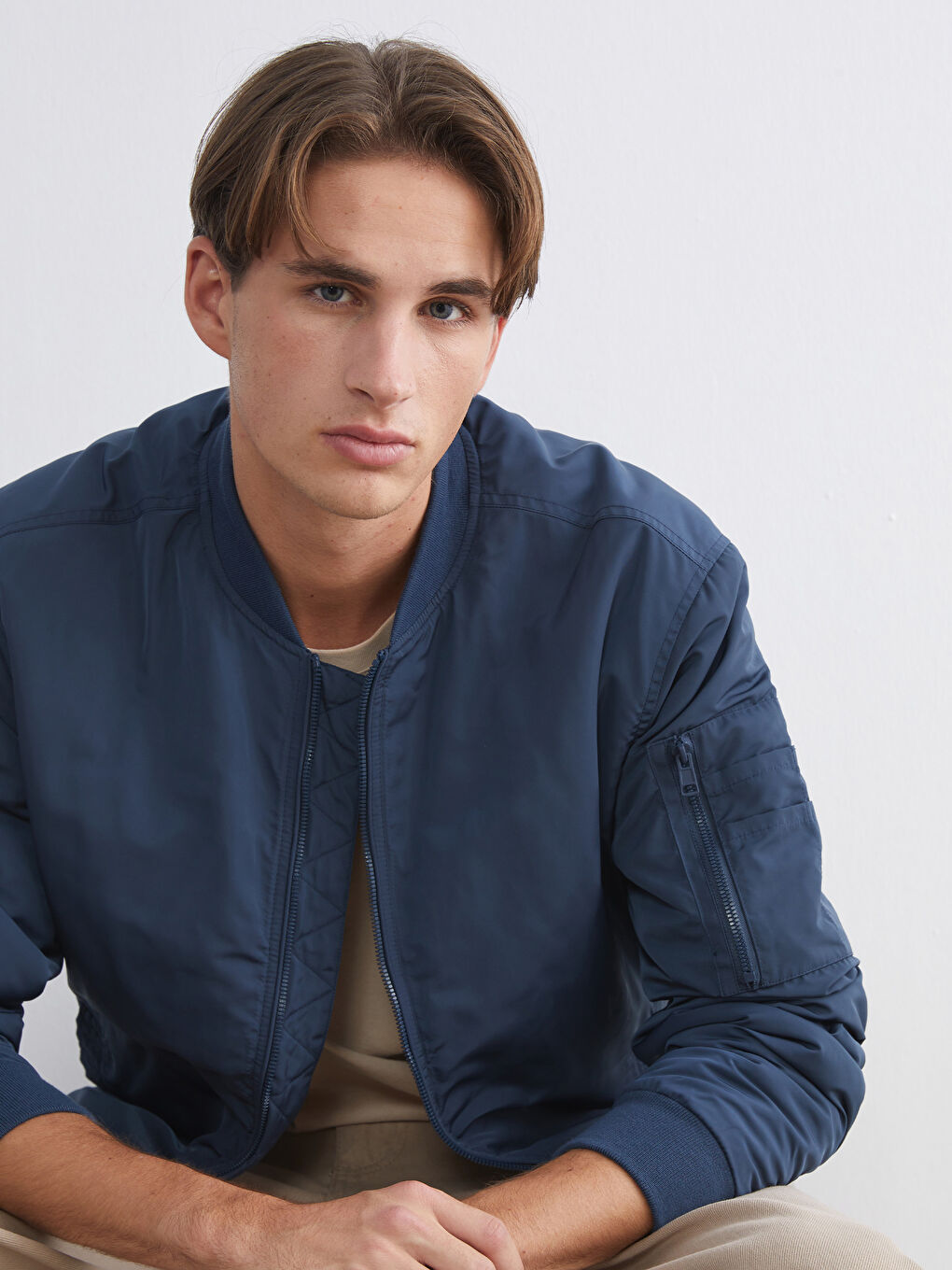 Мужчины Синий Пальто