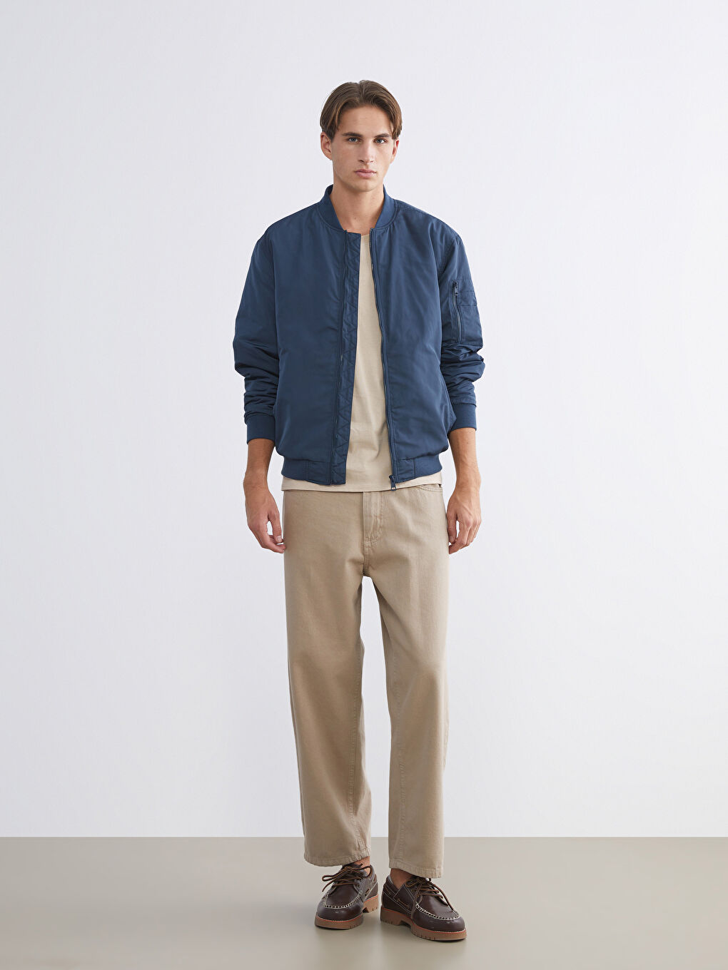 Мужчины Синий Пальто-1