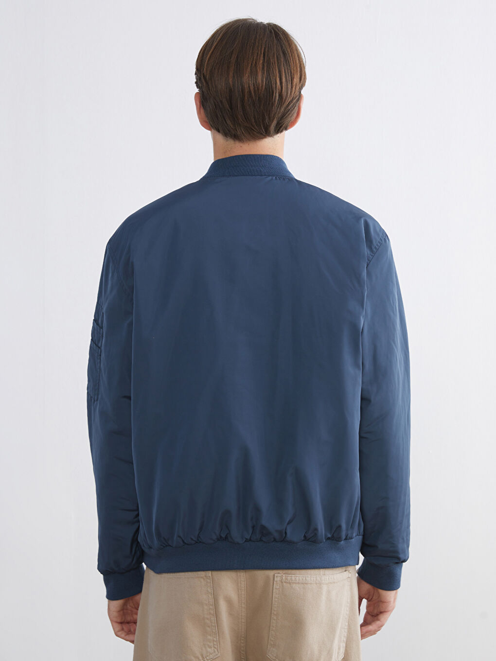 Мужчины Синий Пальто-4