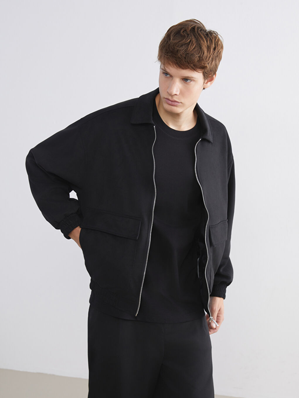 Relaxed Fit Suede Men's Jacket