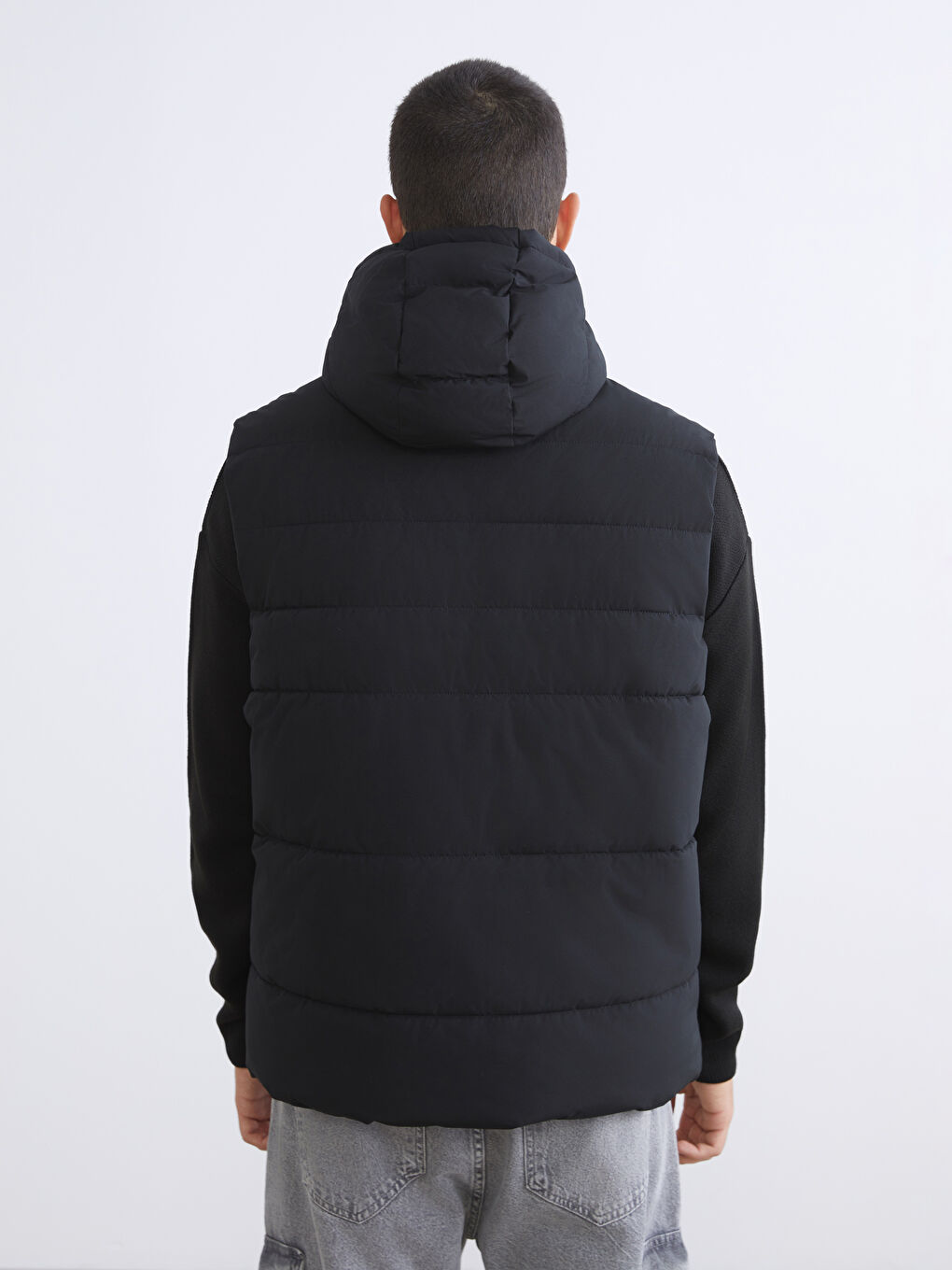 Siyah Standart Kalıp Erkek Şişme Yelek-4