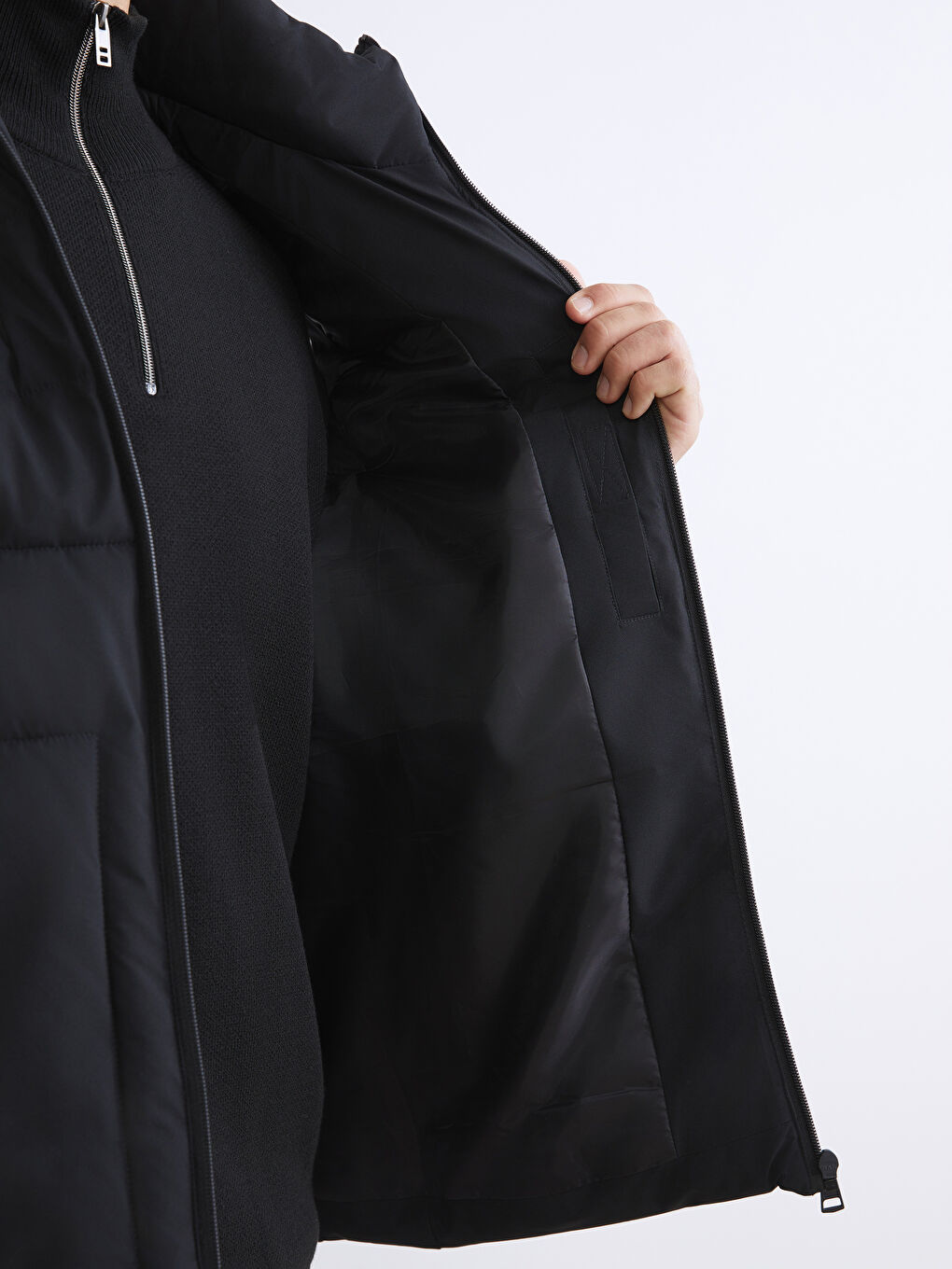 Mann SCHWARZ Steppweste-3