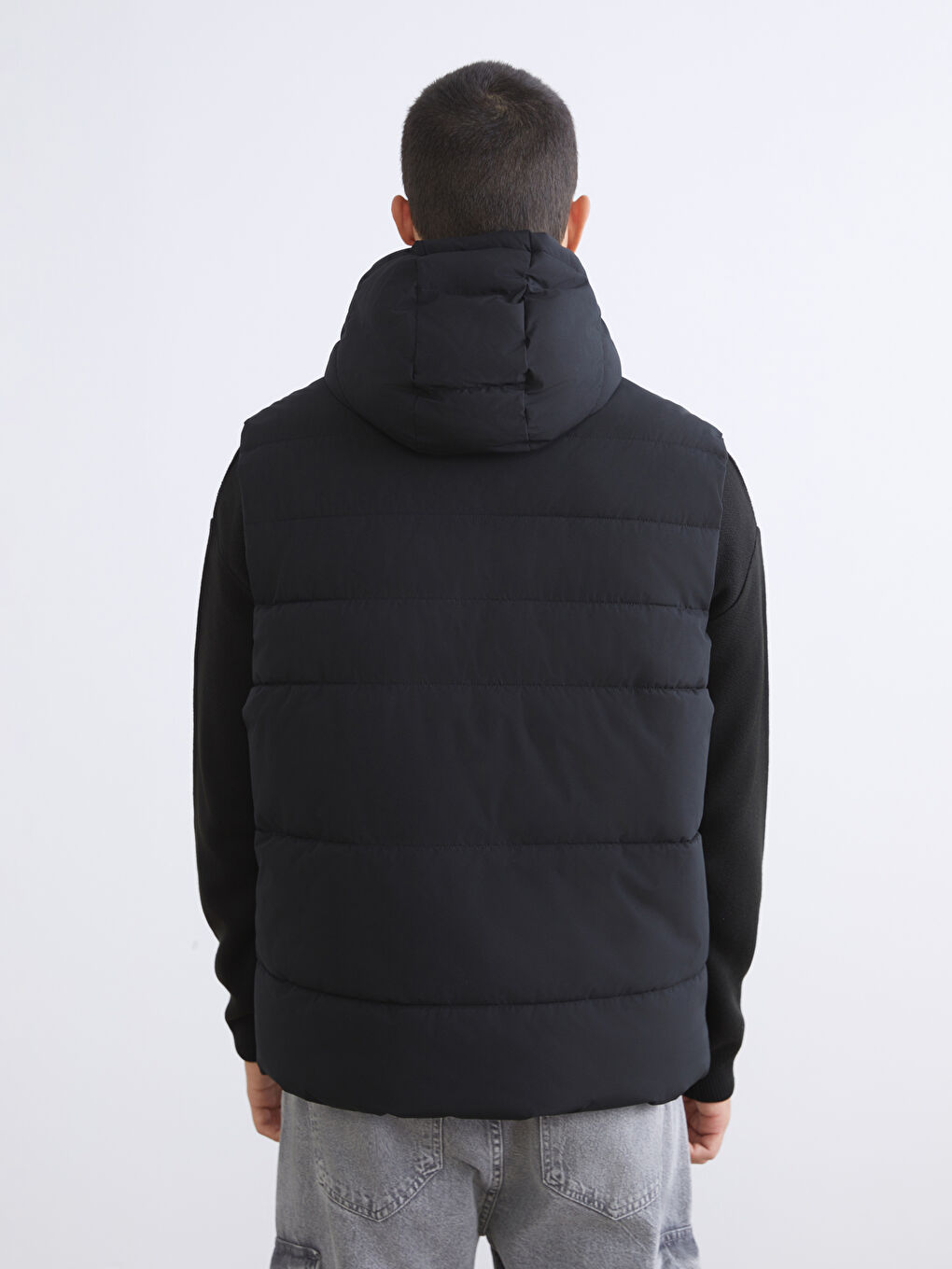 Mann SCHWARZ Steppweste-4