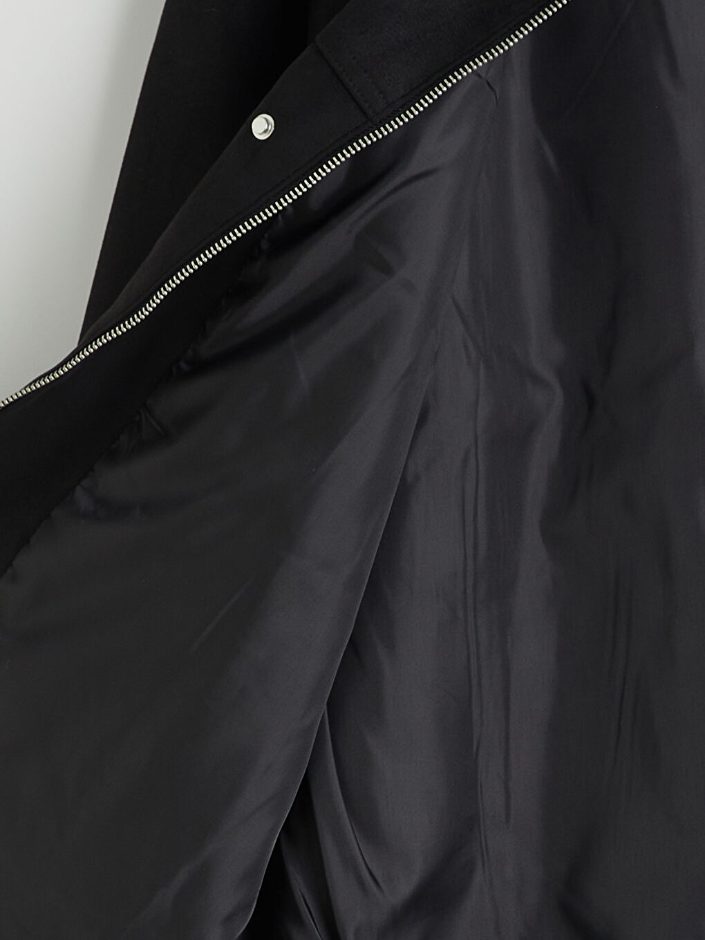 Siyah Rahat Kalıp Ceket Yaka Süet Erkek Mont-1