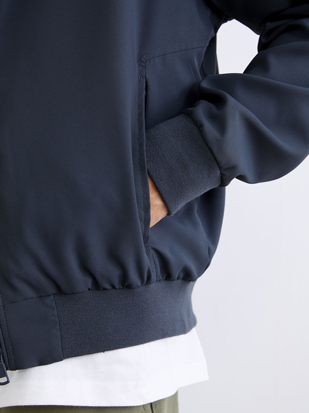 Antrasit Standart Kalıp Kolej Yaka Erkek Mont-2