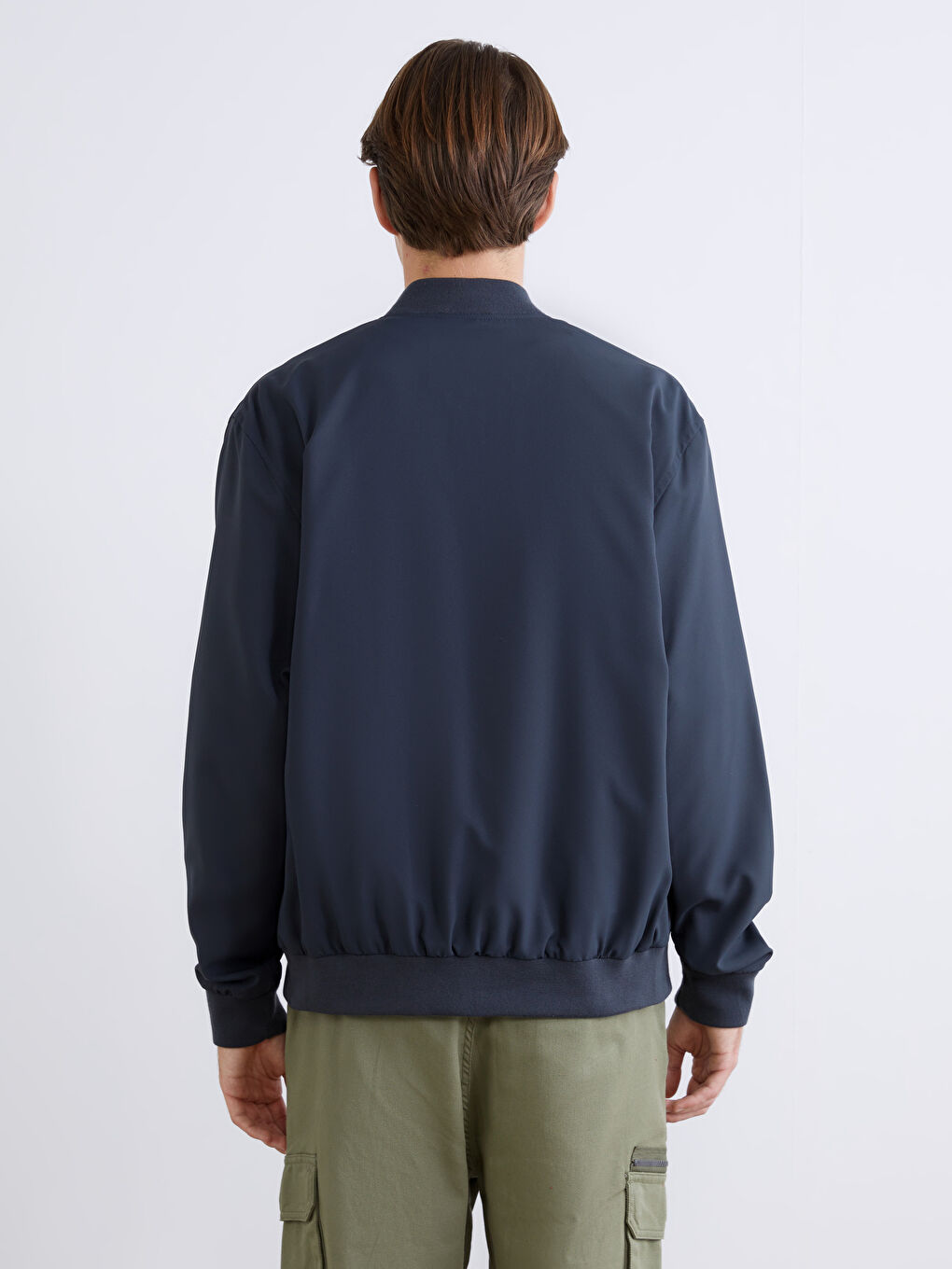 Antrasit Standart Kalıp Kolej Yaka Erkek Mont-4