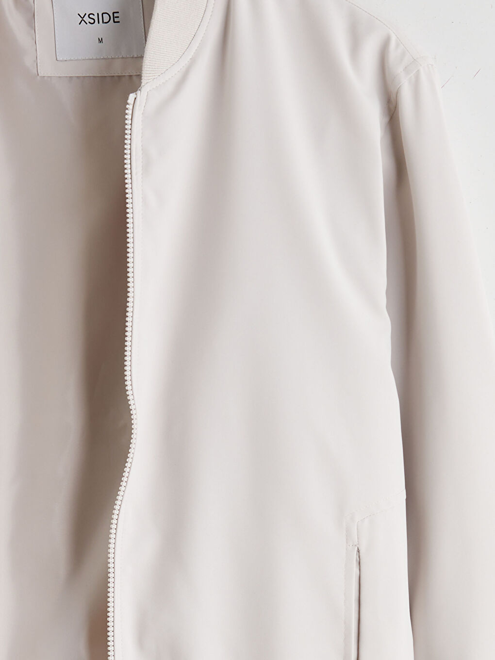 Bej Standart Kalıp Kolej Yaka Erkek Mont-6