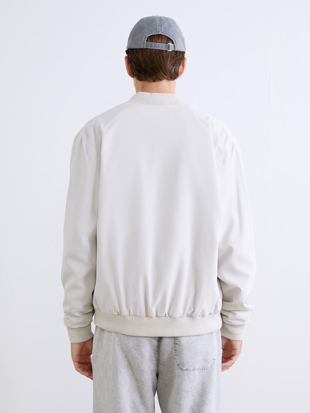 Regular Fit Baseball Collar Men's Jacket-4