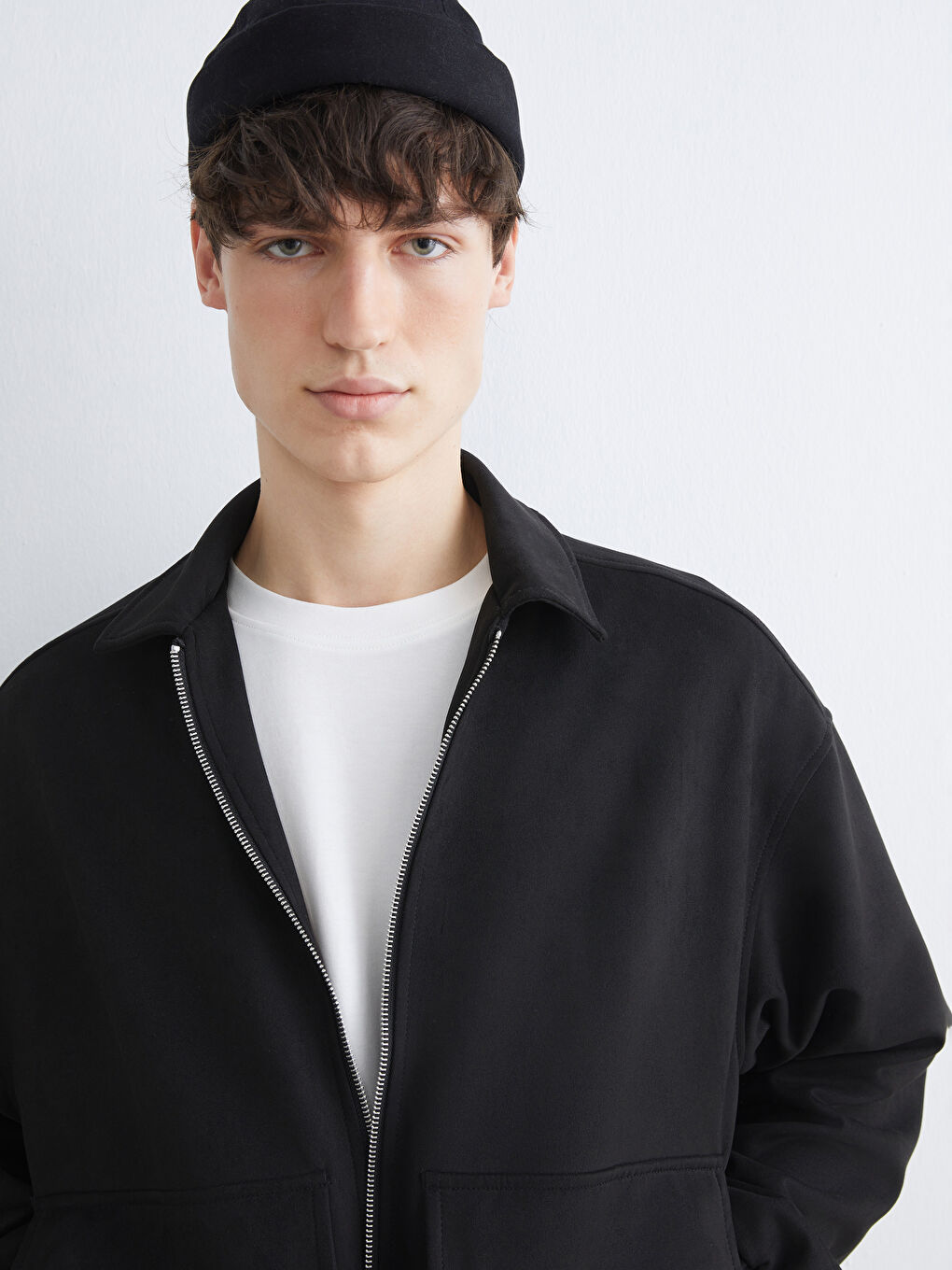 Мужчины Черный Пальто-2