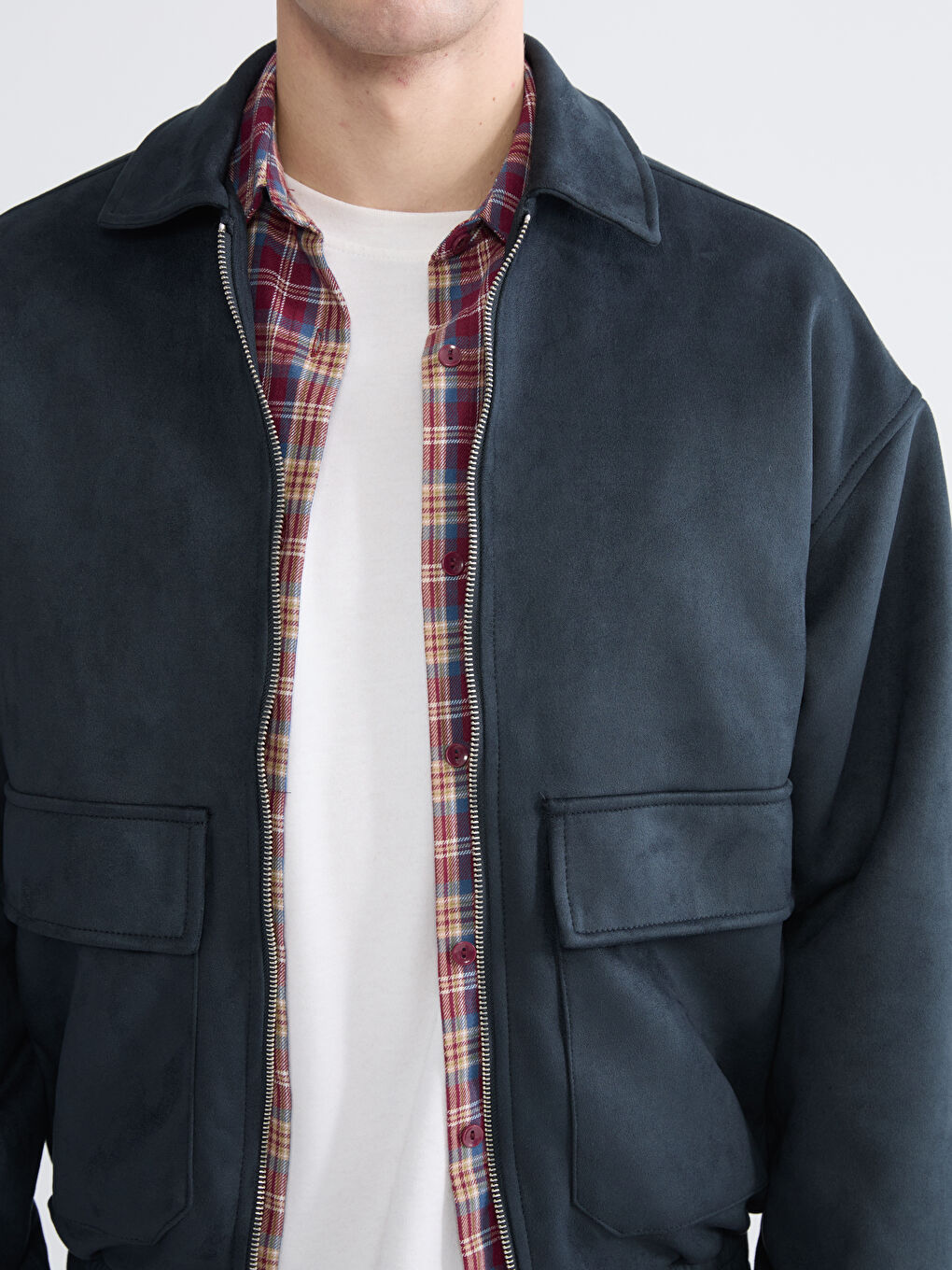 Мужчины Синий Пальто-2