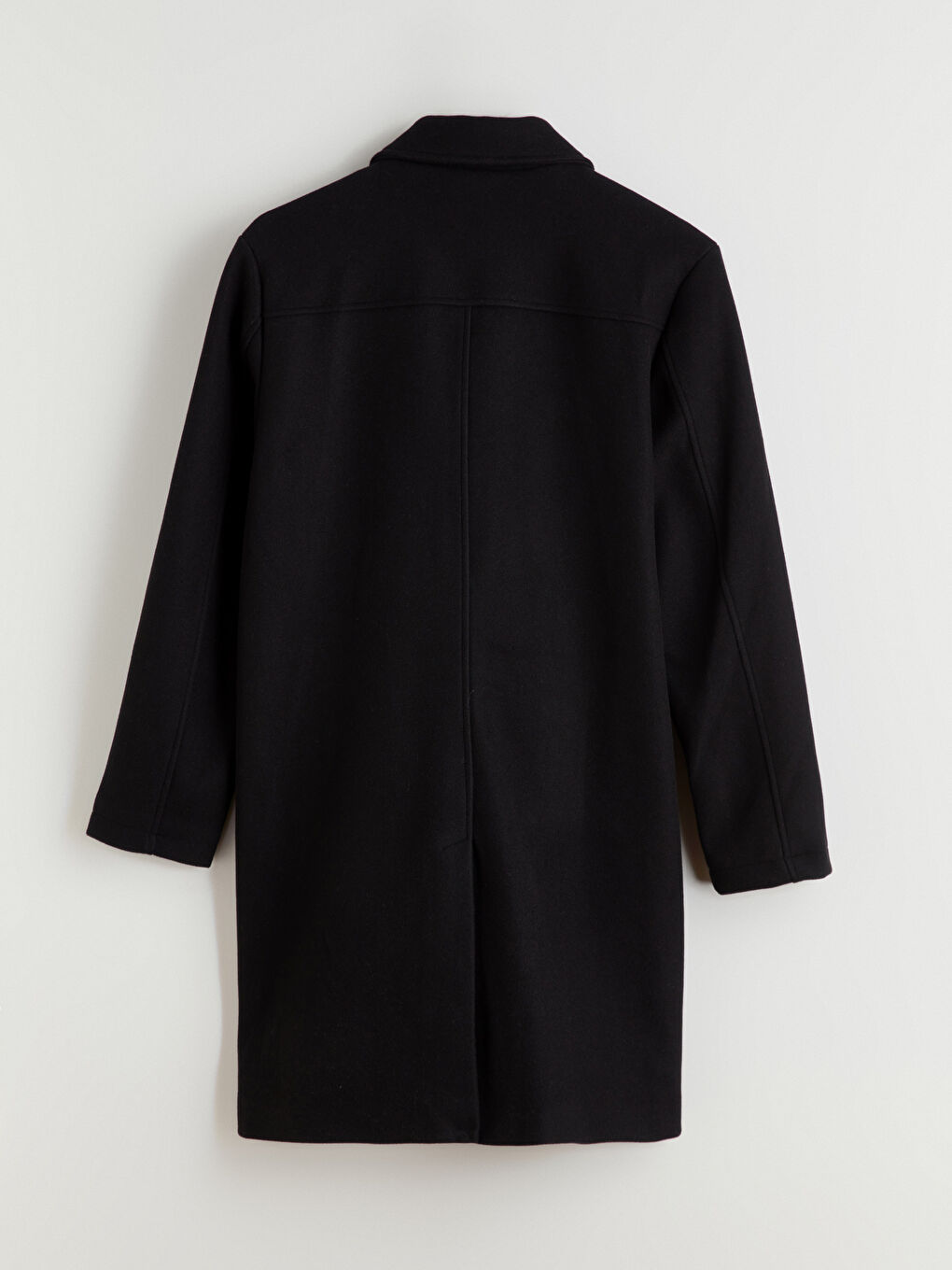 Стандартное Однотонное Мужское Каше Пальто-7