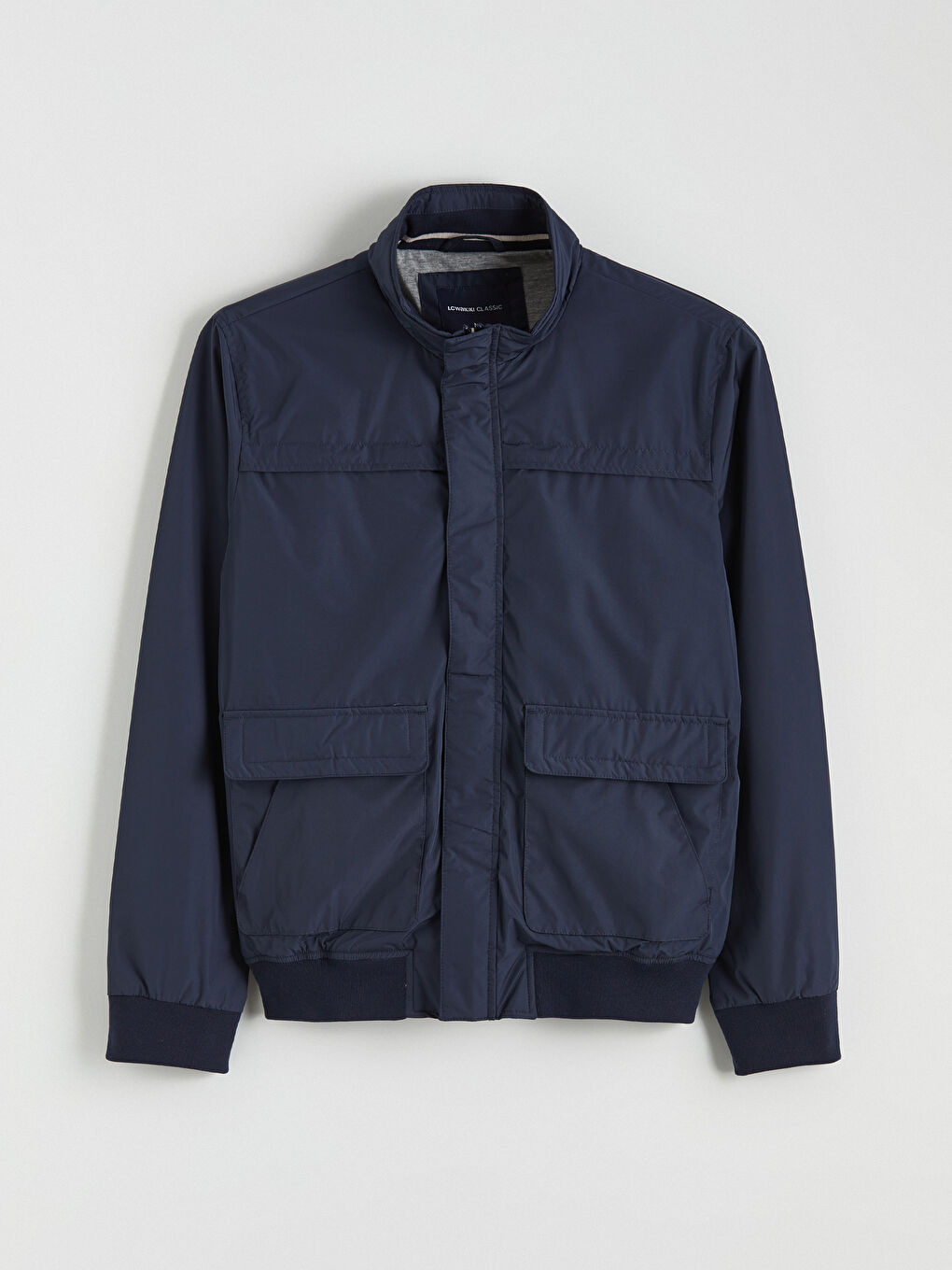 İndigo Standart Kalıp Dik Yaka Erkek Mont-5