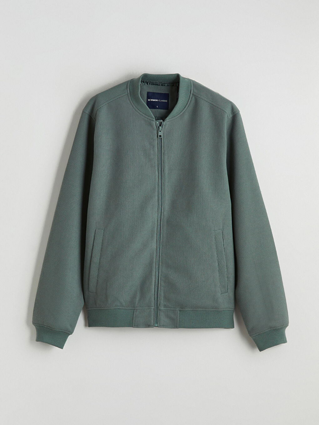 Yeşil Standart Kalıp Kolej Yaka Erkek Mont-5