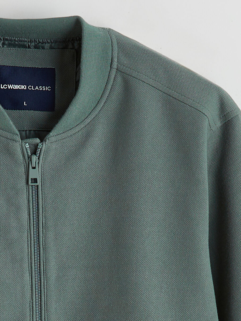 Yeşil Standart Kalıp Kolej Yaka Erkek Mont-7