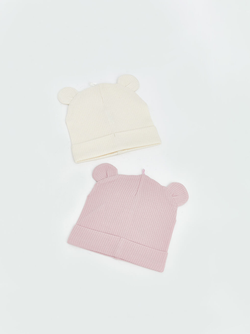 Mavi Kulak Detaylı Erkek Bebek Bere 2'li-1