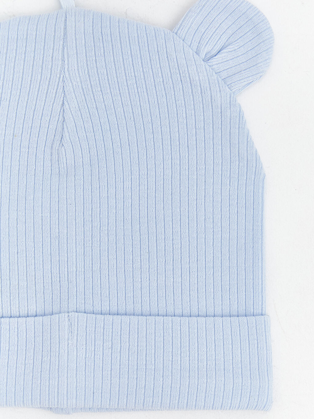 Mavi Kulak Detaylı Erkek Bebek Bere 2'li-2