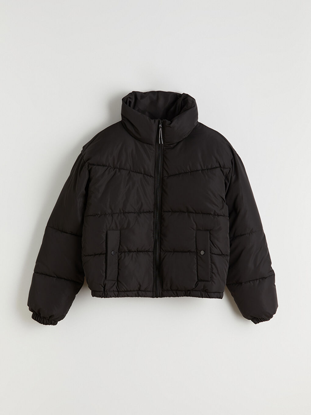 Женщины Черный Пуховое пальто-5