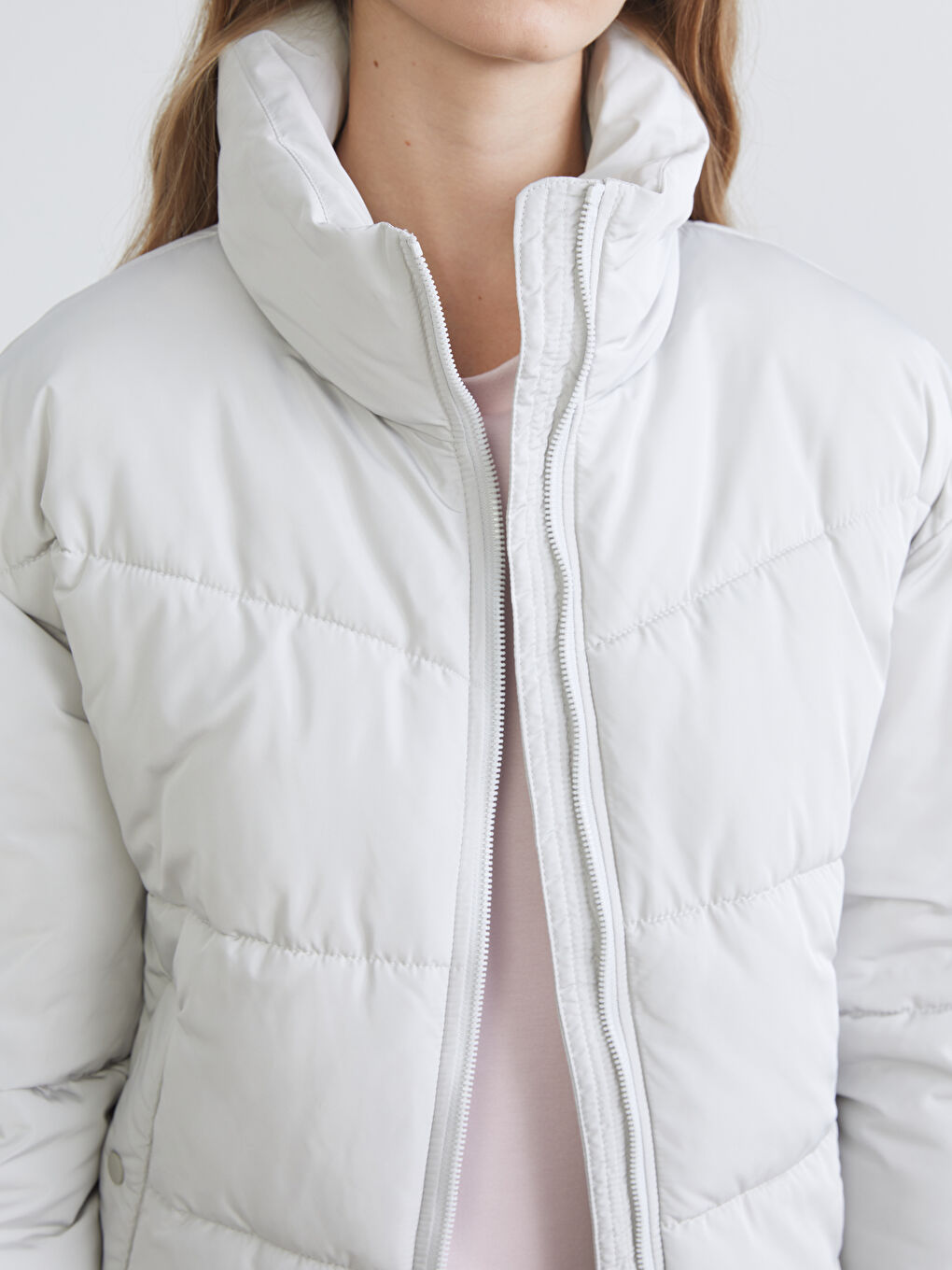 Manteau bouffant GRIS Femme-2