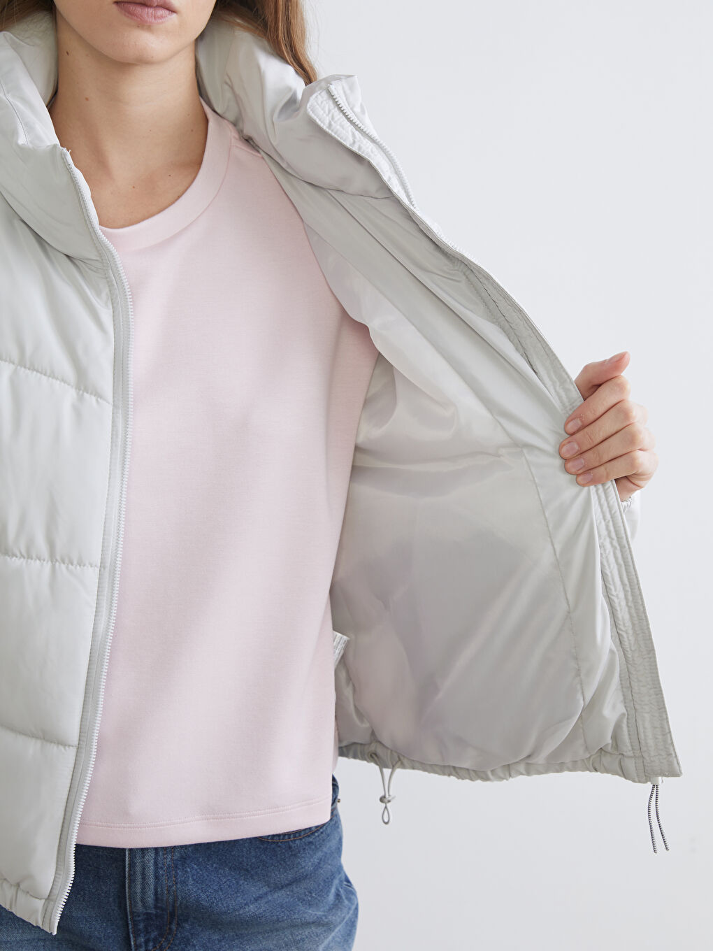 Manteau bouffant GRIS Femme-3