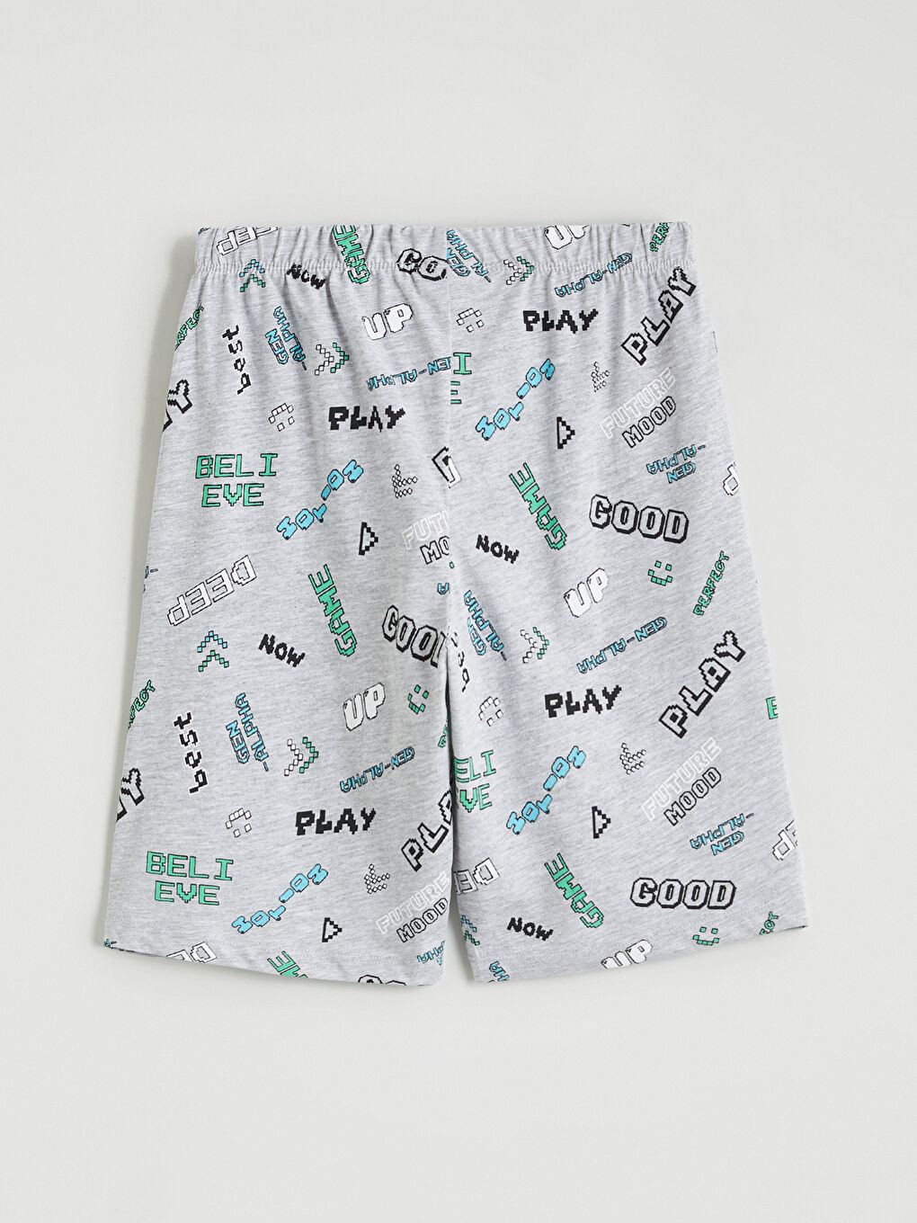 Gri Beli Lastikli Erkek Çocuk Pijama Şort 2'li-6