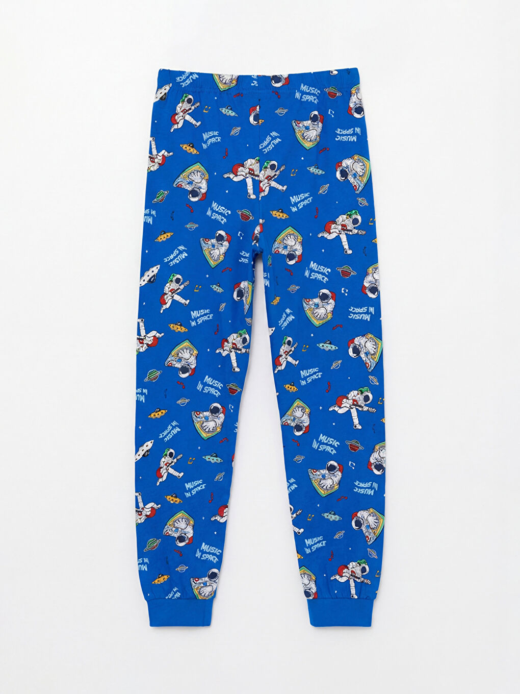 Mavi Bisiklet Yaka Baskılı Erkek Çocuk Pijama Takım-4