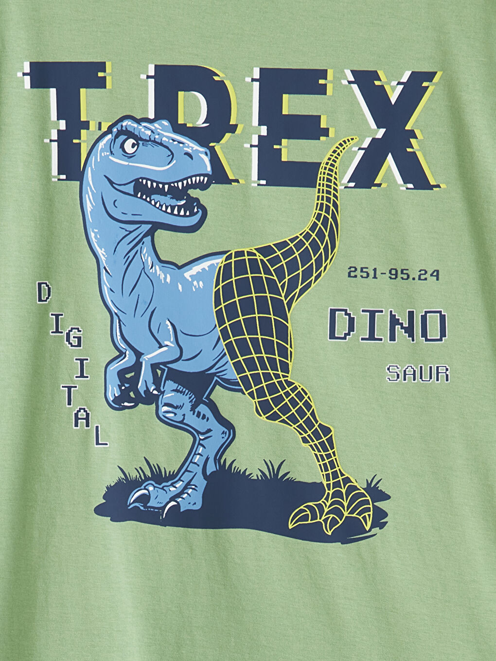 Yeşil Baskılı Erkek Çocuk Pijama Takımı-2