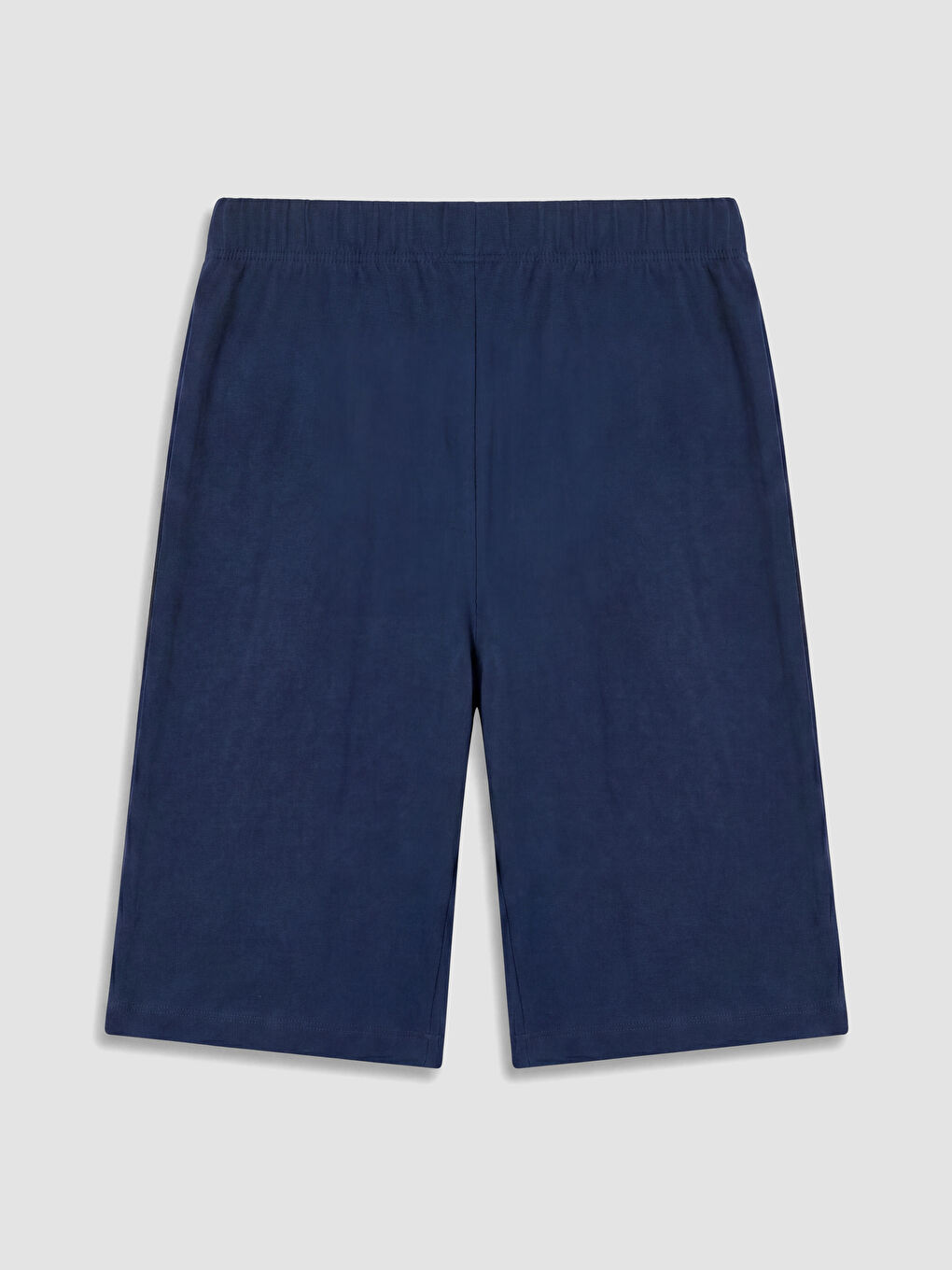 Ekru Bisiklet Yaka Erkek Çocuk Şortlu Pijama Takımı-4