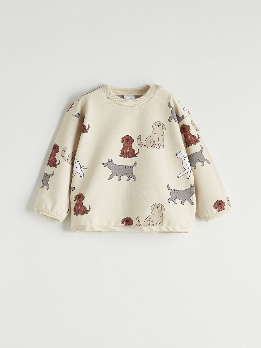 Bej Desenli Erkek Bebek Takım-1