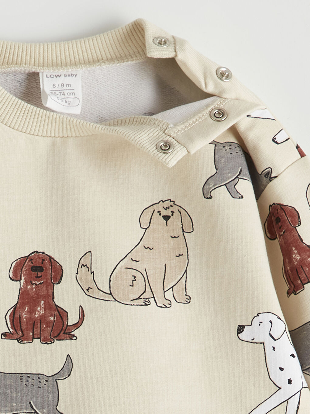 Bej Desenli Erkek Bebek Takım-3