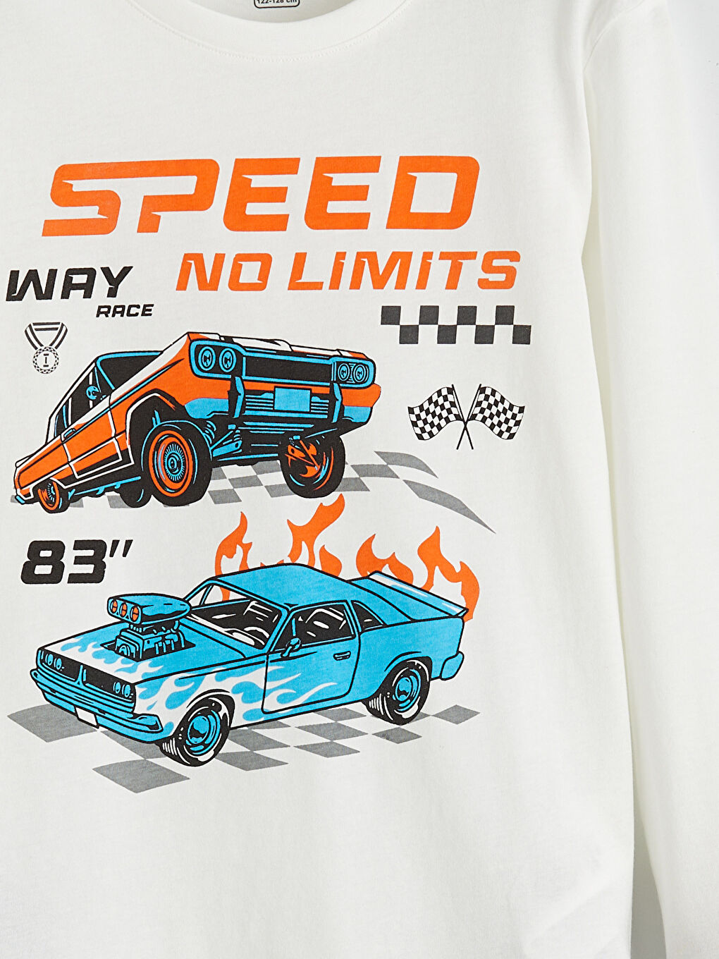 Ekru Bisiklet Yaka Baskılı Erkek Çocuk Pijama Takımı-5